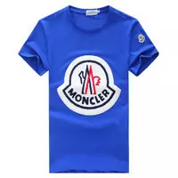 moncler cotton jersey t-shirt classic blue